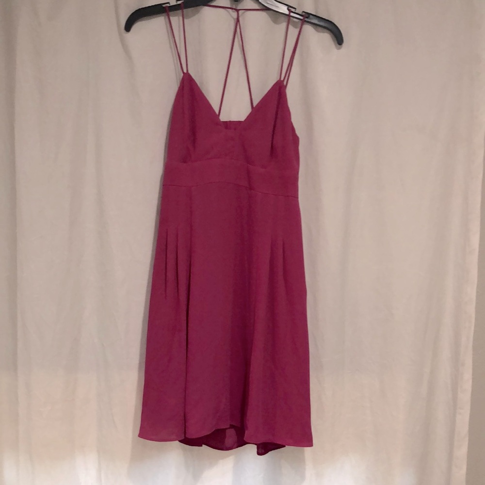 Spaghetti strap flowy backless dress